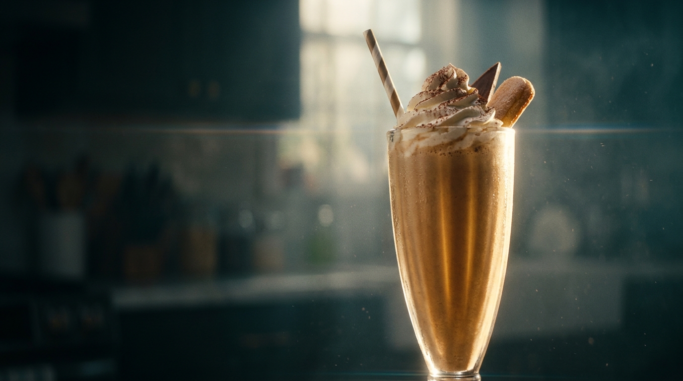 Tiramisu Milkshake - styled presentation