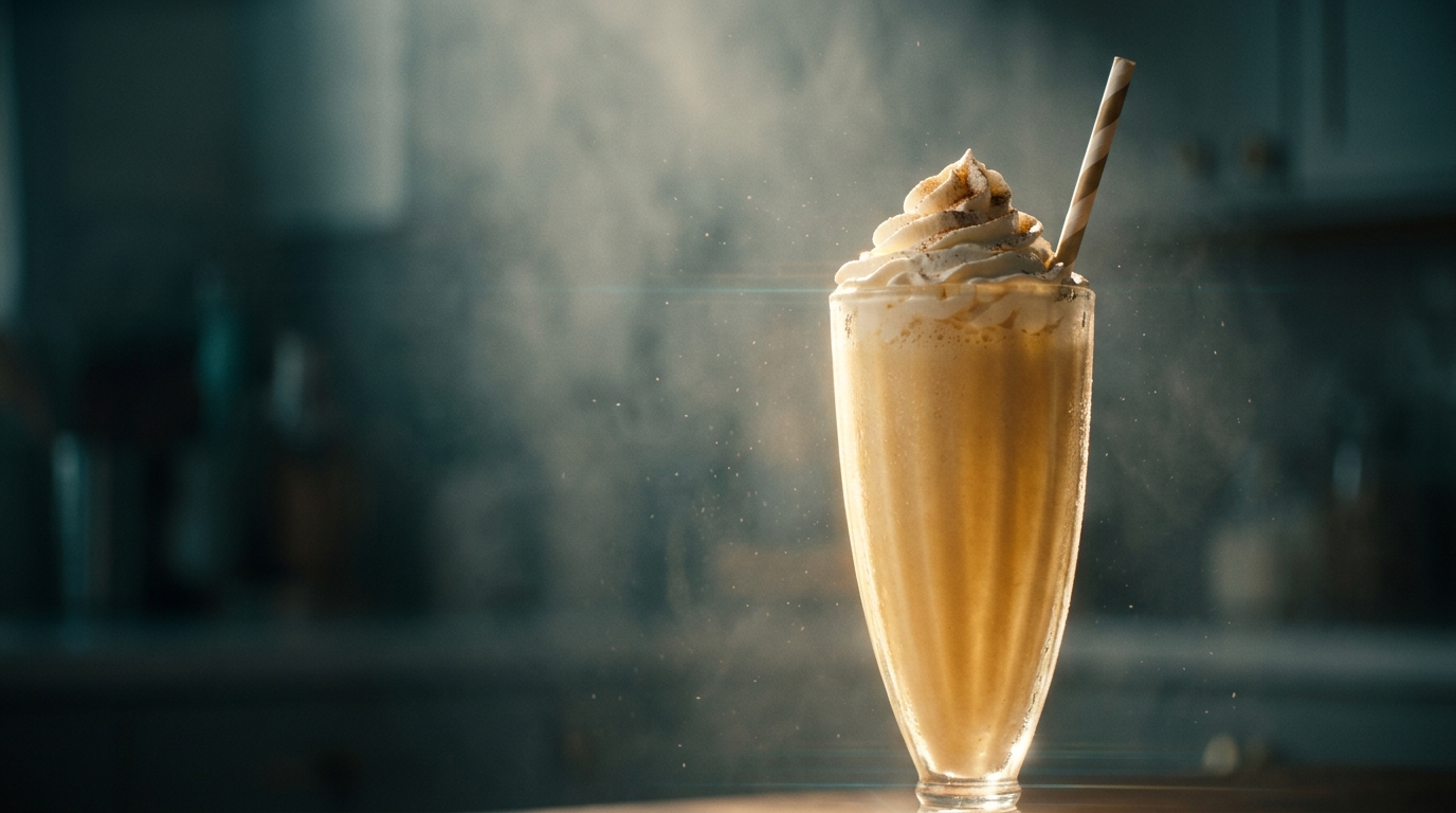 Vanilla Honey Milkshake - styled presentation